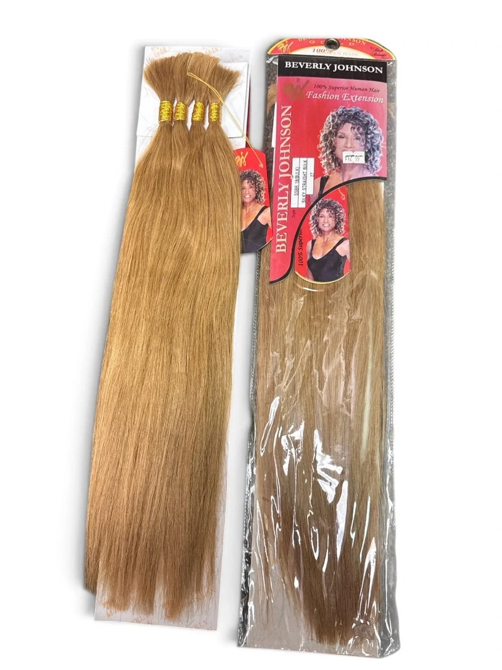 2 packs bulk Women's Straight Hair Extension - Light Brown